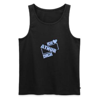 Liebespaar Athur - Männer Premium Bio Tank Top - Schwarz - Vorne - Michal (187cm)