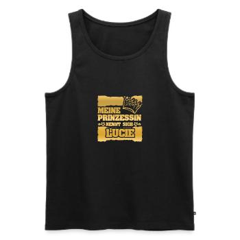 Spruch Lucie - Männer Premium Bio Tank Top - Schwarz - Vorne - AI Model Male 178 light (178cm)