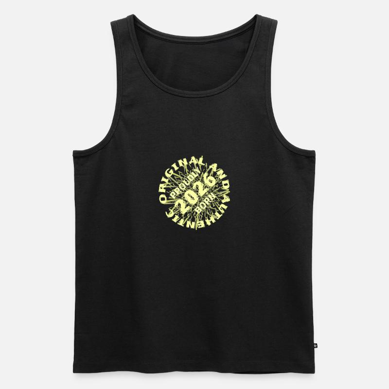 Witzig 2026 - Männer Premium Bio Tank Top - Schwarz