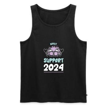 Braut Support 2024 Hochzeit - Männer Premium Bio Tank Top - Schwarz - Vorne - Michal (187cm)