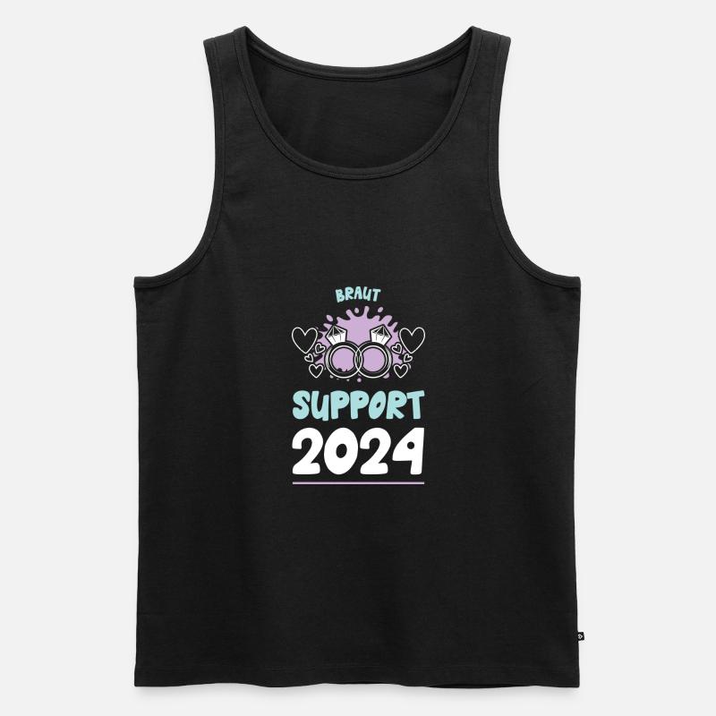 Braut Support 2024 Hochzeit - Männer Premium Bio Tank Top - Schwarz