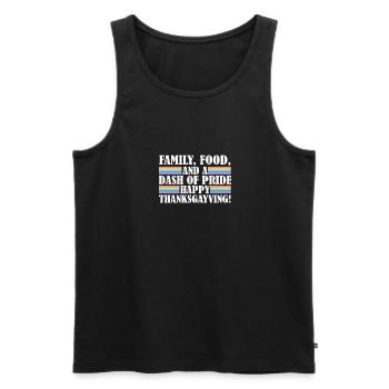 Gay Thanksgiving Thanksgayving Coming Out Dîner - Débardeur bio Premium Homme - noir - Devant - Michal (187cm)