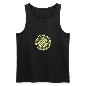 1991 DesignProduktfarbeDruckbereicheDesigngröße52% - Männer Premium Bio Tank Top - Schwarz - Vorne - AI Model Male 178 light (178cm)