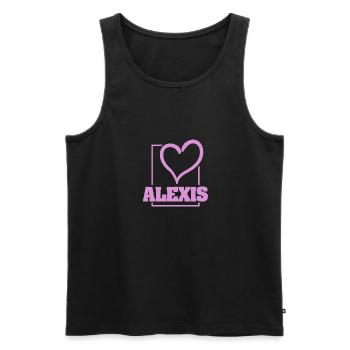Alexis - Männer Premium Bio Tank Top - Schwarz - Vorne - AI Model Male 178 light (178cm)