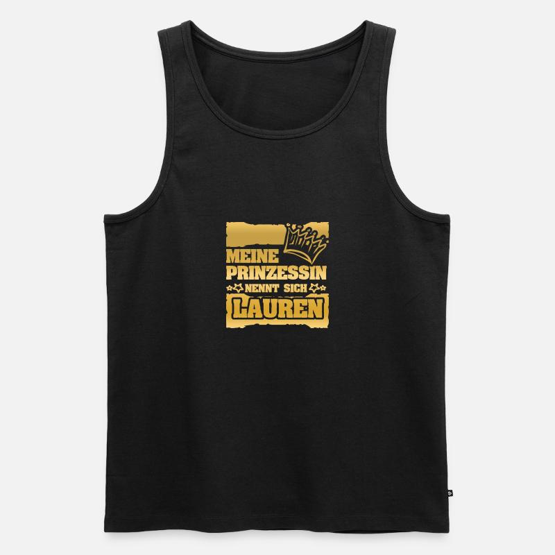 Mädchenname Lauren - Männer Premium Bio Tank Top - Schwarz