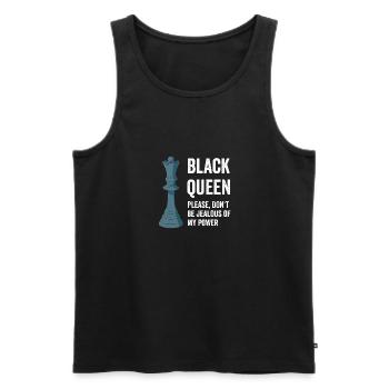 Chess Queen Black History Month Afroamerik - Men's Premium Organic Tank Top - black - Front - Michal (187cm)