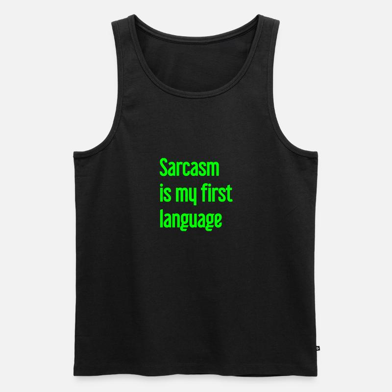 Sarkasmus-Profi - Männer Premium Bio Tank Top - Schwarz