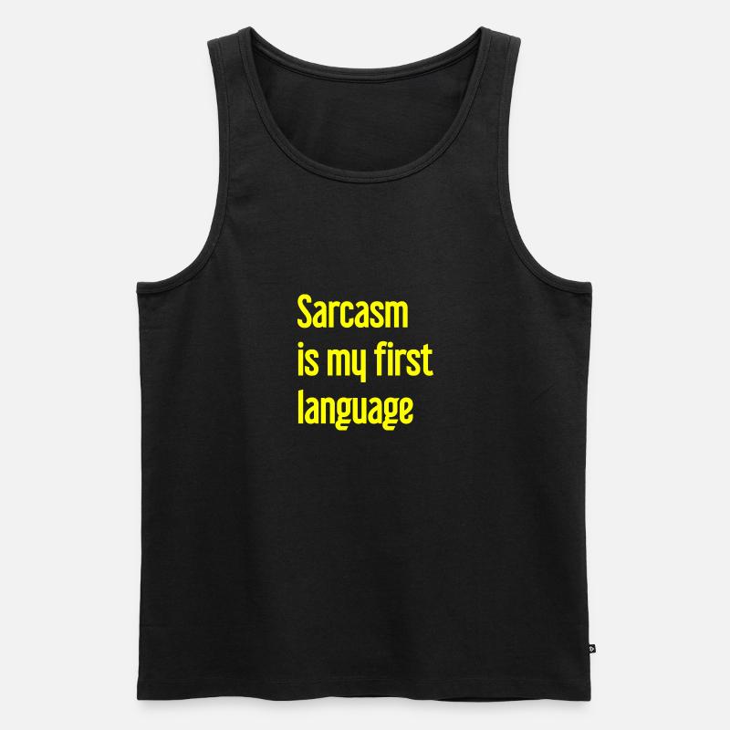 Sarkasmus-Profi - Männer Premium Bio Tank Top - Schwarz