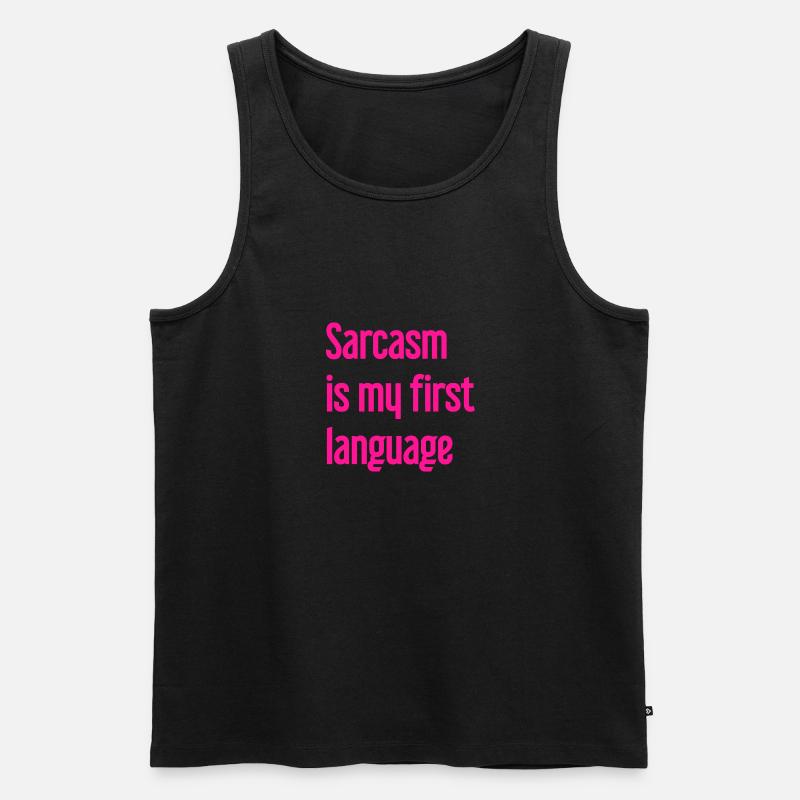 Sarkasmus-Profi - Männer Premium Bio Tank Top - Schwarz