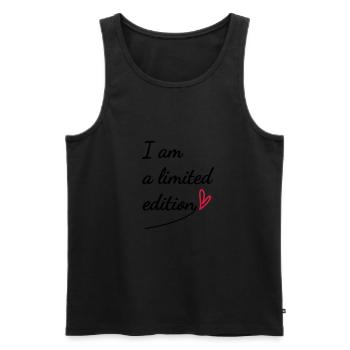 Ich bin eine limitierte Auflage - Männer Premium Bio Tank Top - Schwarz - Vorne - AI Model Male 178 light (178cm)