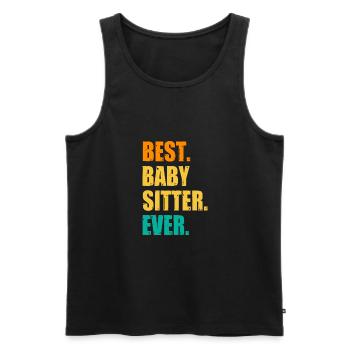 Best Babysitter Ever Daycare Provider Babysitting - Männer Premium Bio Tank Top - Schwarz - Vorne - AI Model Male 178 light (178cm)