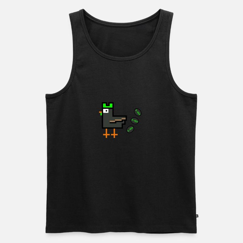 Huhn mit Krypto-Eiern - Männer Premium Bio Tank Top - Schwarz