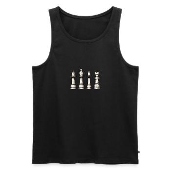 Échecs - Débardeur bio Premium Homme - noir - Devant - AI Model Male 178 light (178cm)