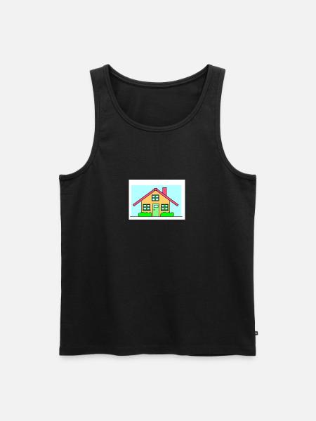 Kleines Haus - Männer Premium Bio Tank Top - Schwarz