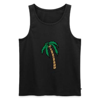 Hängende Palme Design - Männer Premium Bio Tank Top - Schwarz - Vorne - AI Model Male 178 light (178cm)