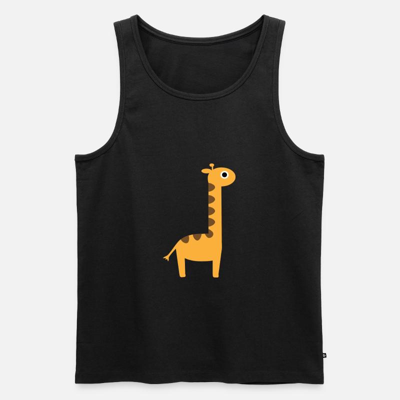 Giraffe - Männer Premium Bio Tank Top - Schwarz