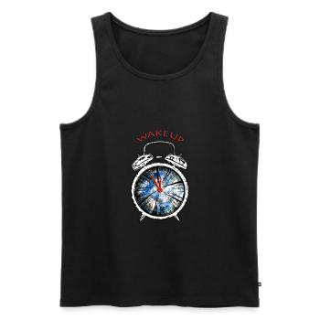 Klima Schutz, Naturschutz, Klimawandel - Männer Premium Bio Tank Top - Schwarz - Vorne - AI Model Male 178 light (178cm)