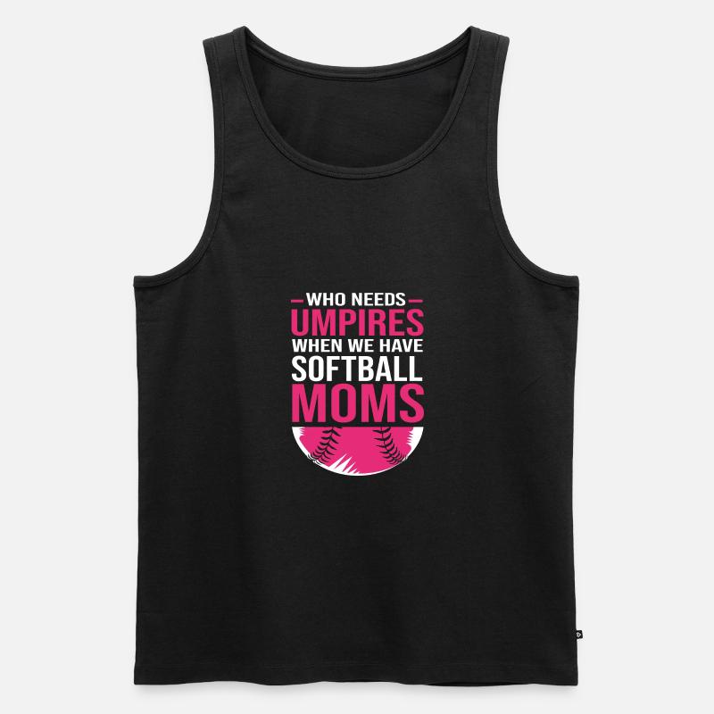 Softball Mama - Männer Premium Bio Tank Top - Schwarz