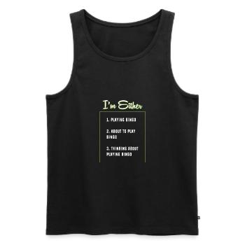 Bingo - Men's Premium Organic Tank Top - black - Front - AI Model Male 178 light (178cm)