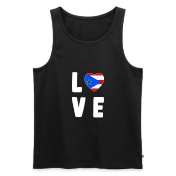 Puerto Rico - Men's Premium Organic Tank Top - black - Front - Michal (187cm)