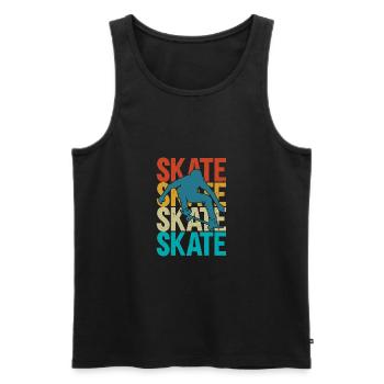 Skater Skateboard - Débardeur bio Premium Homme - noir - Devant - Michal (187cm)