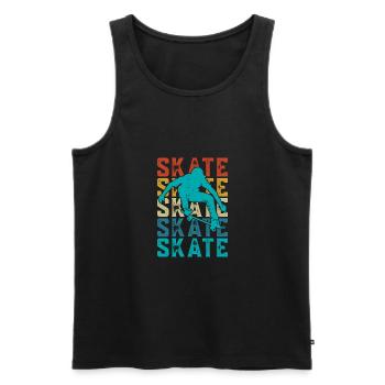 Skater Skateboard - Débardeur bio Premium Homme - noir - Devant - Michal (187cm)
