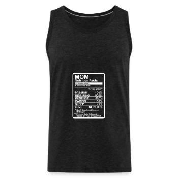 Valeurs nutritionnelles maternelles - Débardeur bio Premium Homme - charbon - Devant - Alexander (188cm)