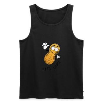 Erdnuss Let`s Dance Tanzen Peanut - Männer Premium Bio Tank Top - Schwarz - Vorne - AI Model Male 178 light (178cm)