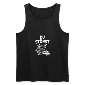 Stör angeln Sportfischen - Du störst. Stördesign - Männer Premium Bio Tank Top - Schwarz - Vorne - Michal (187cm)