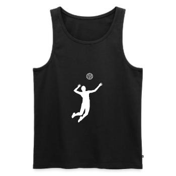 Volleyball flies - Men's Premium Organic Tank Top - black - Front - Michal (187cm)