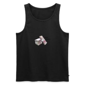 geld money cash bares bargeld scheine geldschein - Männer Premium Bio Tank Top - Schwarz - Vorne - AI Model Male 178 light (178cm)