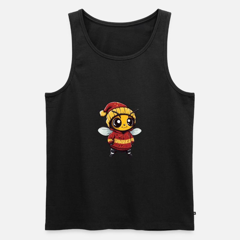 Biene Weihnachten Comic - Männer Premium Bio Tank Top - undefined