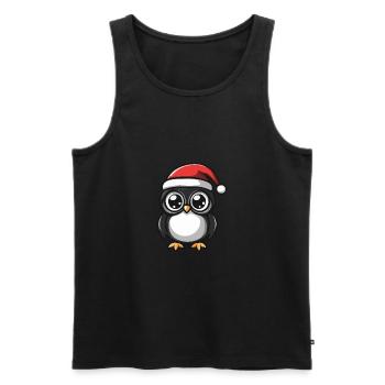Eule Weihnachten Niedlich - Männer Premium Bio Tank Top - Schwarz - Vorne - Michal (187cm)