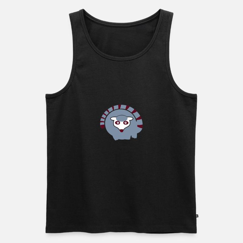 lemur (3c) - Männer Premium Bio Tank Top - Schwarz