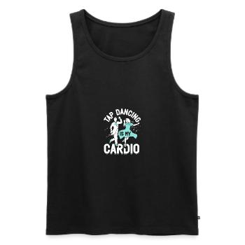 Tap Dancing Is My Cardio Stepptanz für Stepptänzer - Männer Premium Bio Tank Top - Schwarz - Vorne - AI Model Male 178 light (178cm)