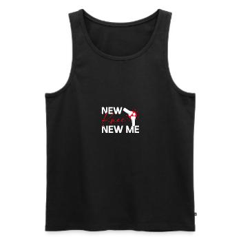New Knee New Me Knee Surgery - Men's Premium Organic Tank Top - black - Front - Michal (187cm)