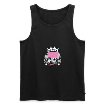 Soap Making Queen Seifenherstellung Seifenmachen - Men's Premium Organic Tank Top - black - Front - Michal (187cm)