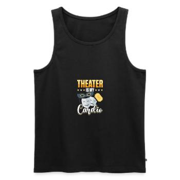 Theater is My Cardio Actors Men Women - Men's Premium Organic Tank Top - black - Front - Michal (187cm)