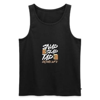 Snap Slap Tap Cajon Life Kachon - Männer Premium Bio Tank Top - Schwarz - Vorne - Michal (187cm)