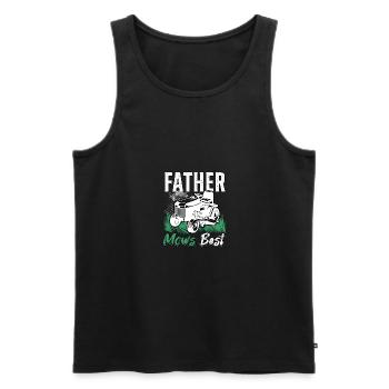 Father Mows Best Rasenmäher Rasenmäherrennen - Männer Premium Bio Tank Top - Schwarz - Vorne - Michal (187cm)