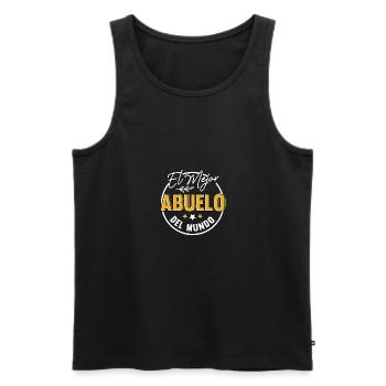 El Mejor Abuelo Del Mundo Spanisch Der Beste Opa - Männer Premium Bio Tank Top - Schwarz - Vorne - Michal (187cm)