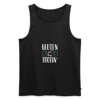 Le gluten m’a fait souffrir d’intolérance au gluten - Débardeur bio Premium Homme - noir - Devant - AI Model Male 178 light (178cm)