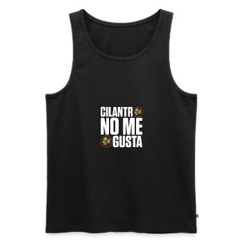 Cilantro no me gusta aversion to cilantro - Men's Premium Organic Tank Top - black - Front - AI Model Male 178 light (178cm)