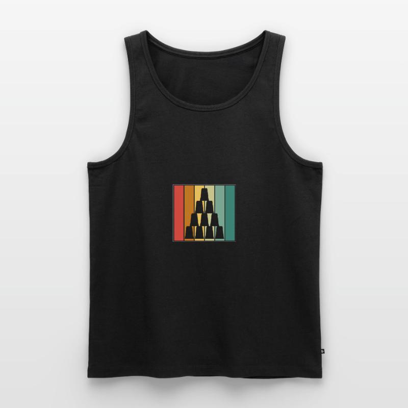 Stack Pyramide Sport Speed Cup Stacker Stacking Männer Premium Bio Tank Top
