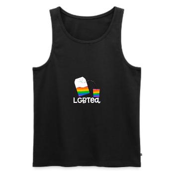 LGBTea Gay Pride Ally LGBT Awareness - Men's Premium Organic Tank Top - black - Front - Michal (187cm)