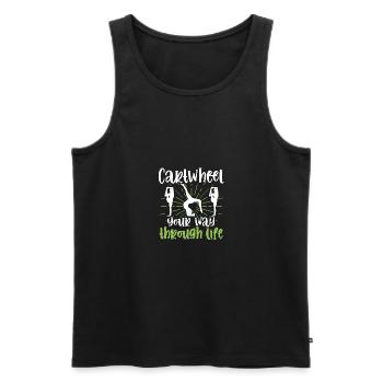 Faites la roue dans la vie Gymnastique Gymnastique - Débardeur bio Premium Homme - noir - Devant - Michal (187cm)