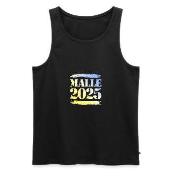 Malle 2025 - Männer Premium Bio Tank Top - Schwarz - Vorne - Michal (187cm)