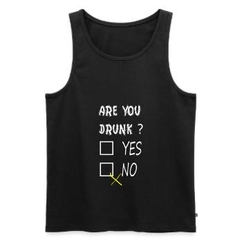 Are you drunk? - Men's Premium Organic Tank Top - black - Front - AI Model Male 178 light (178cm)