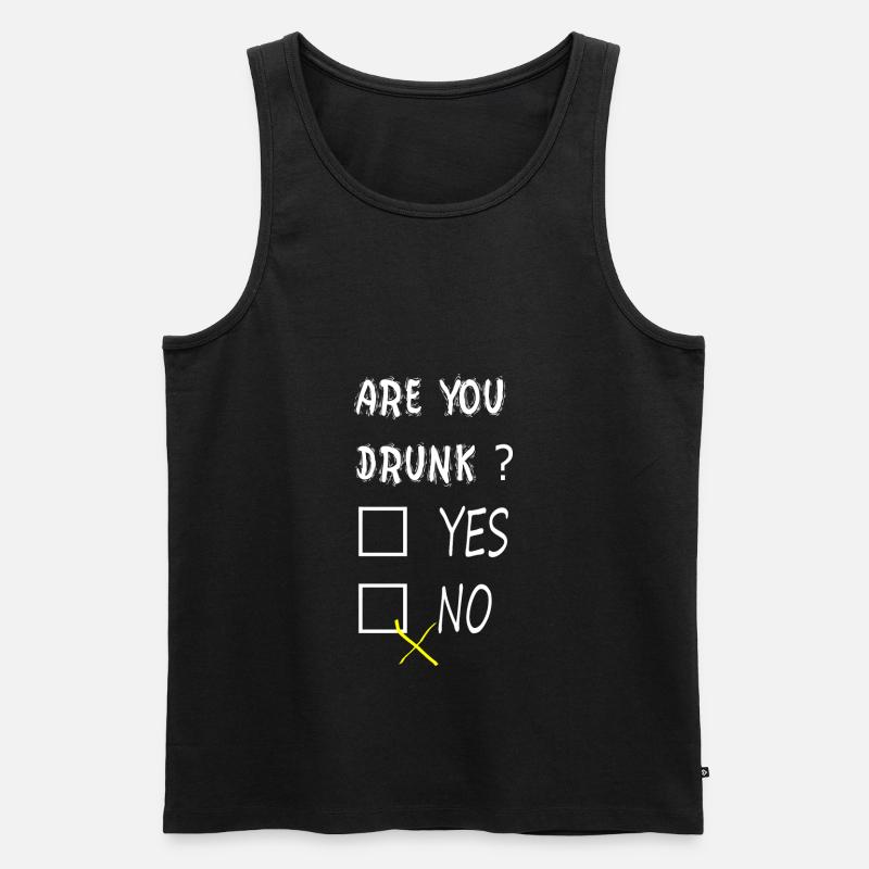 Are you drunk? - Männer Premium Bio Tank Top - Schwarz