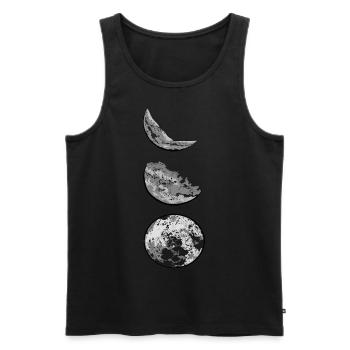 moon phases - Men's Premium Organic Tank Top - black - Front - AI Model Male 178 light (178cm)